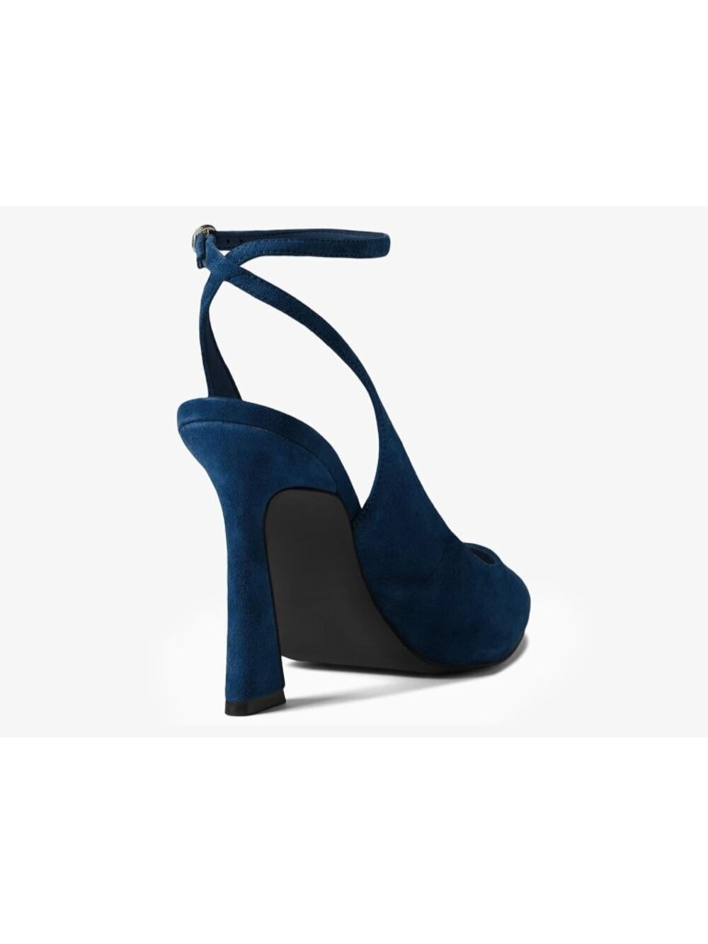 Women's Blue Strap Heels Pointed Toe Pumps Shoes Slingback Wedding Dress Shoes - Picture 3 of 5